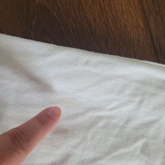 Sybilla Overalls Women Sz 12 EUR 42 White Cotton Carpenter Denim Jean Adj Strap - Picture 10 of 16